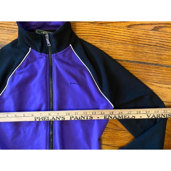 Polo Ralph Lauren Lauren Active Woman’s Small Track Jacket Purple Black - Picture 5 of 8